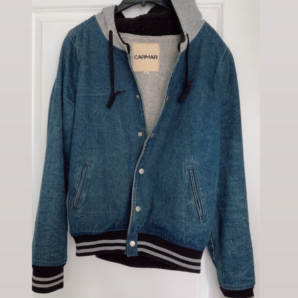 Carmar Denim Jacket with Gray Hood